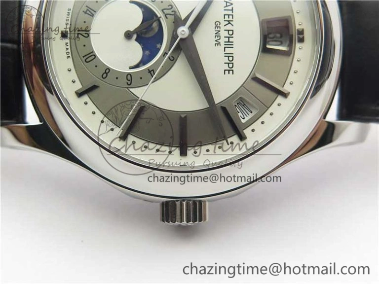 MoistureWicking Annual Calendar Complications 5205R SS GRF Best Edition White dial on Black leather strap A 8924