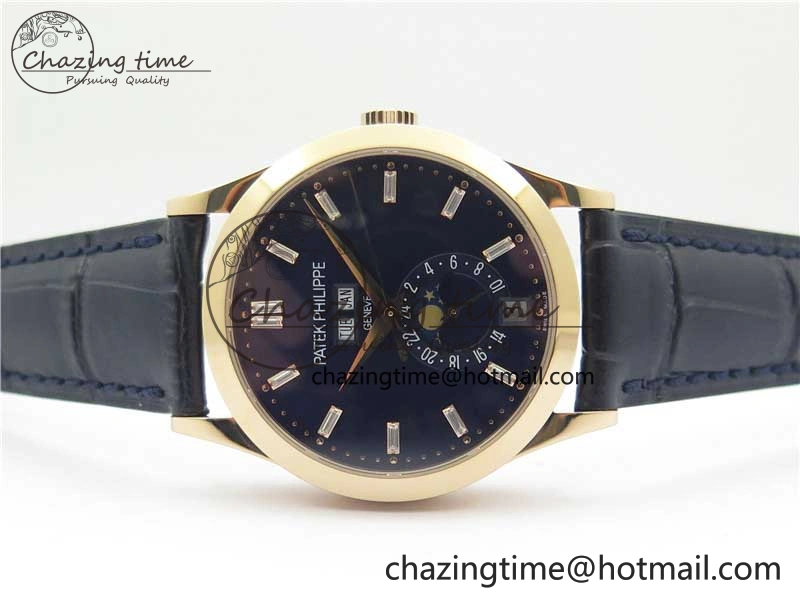 Annual Calendar Complications 5396 RG GRF Best Edition Blue Dial T Crystal Markers on Leather Strap A Packable 8860