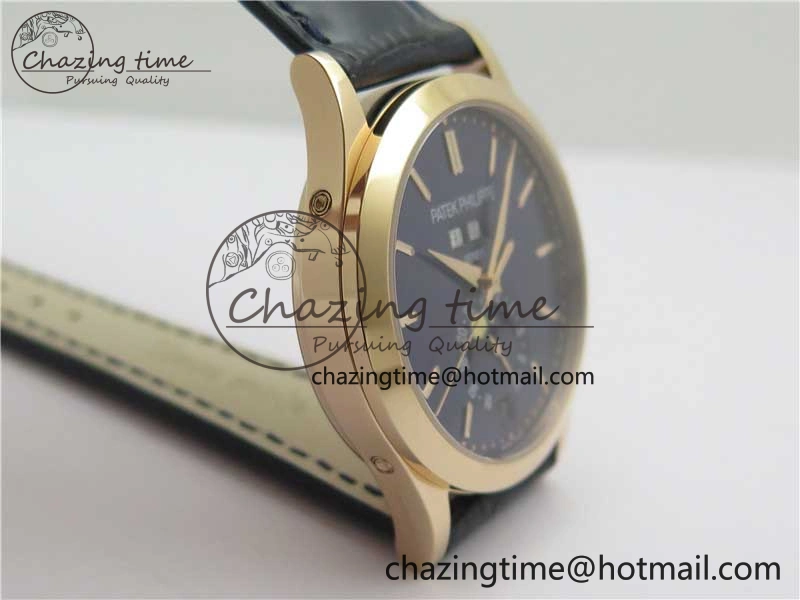 Unique Annual Calendar Complications 5396 RG GRF Best Edition Blue Dial on Leather Strap A 8858