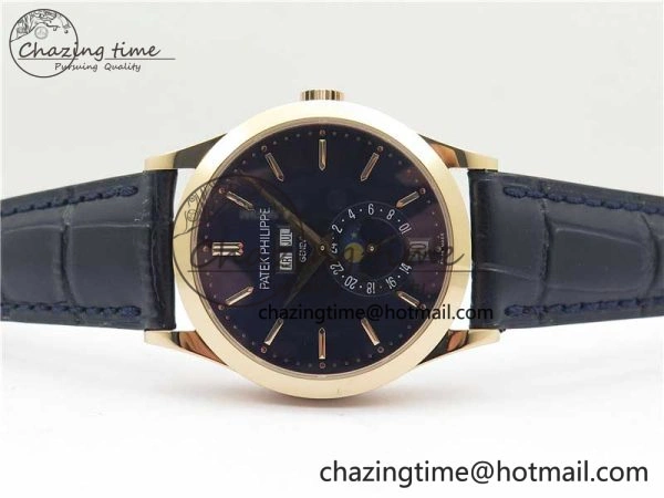 Unique Annual Calendar Complications 5396 RG GRF Best Edition Blue Dial on Leather Strap A 8858