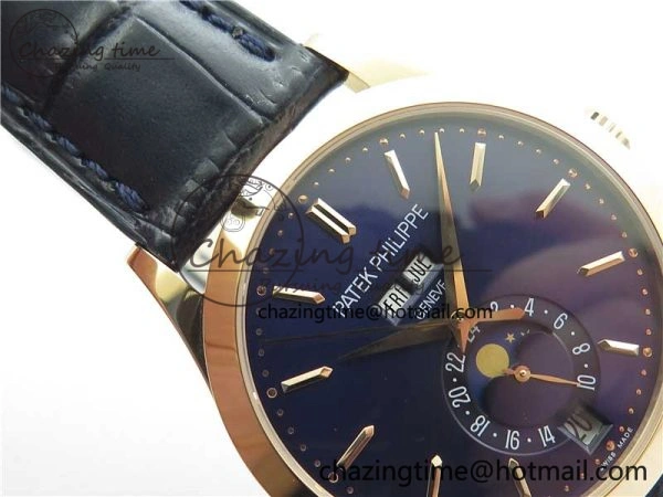 Unique Annual Calendar Complications 5396 RG GRF Best Edition Blue Dial on Leather Strap A 8858