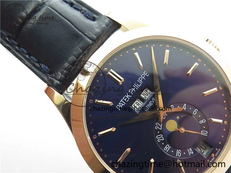 Unique Annual Calendar Complications 5396 RG GRF Best Edition Blue Dial on Leather Strap A 8858