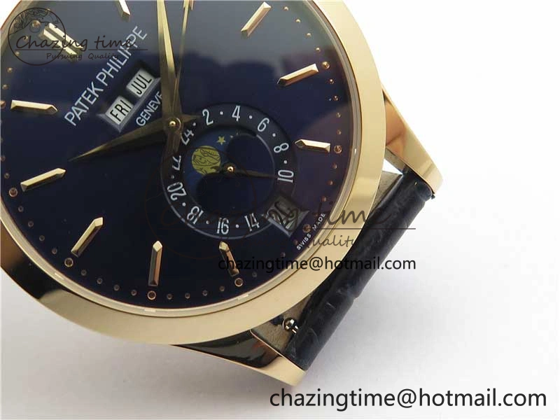 Unique Annual Calendar Complications 5396 RG GRF Best Edition Blue Dial on Leather Strap A 8858