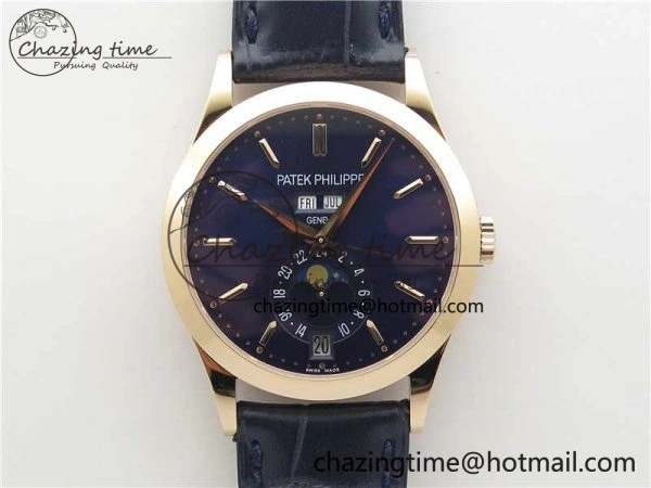 Unique Annual Calendar Complications 5396 RG GRF Best Edition Blue Dial on Leather Strap A 8858