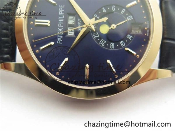 Unique Annual Calendar Complications 5396 RG GRF Best Edition Blue Dial on Leather Strap A 8858