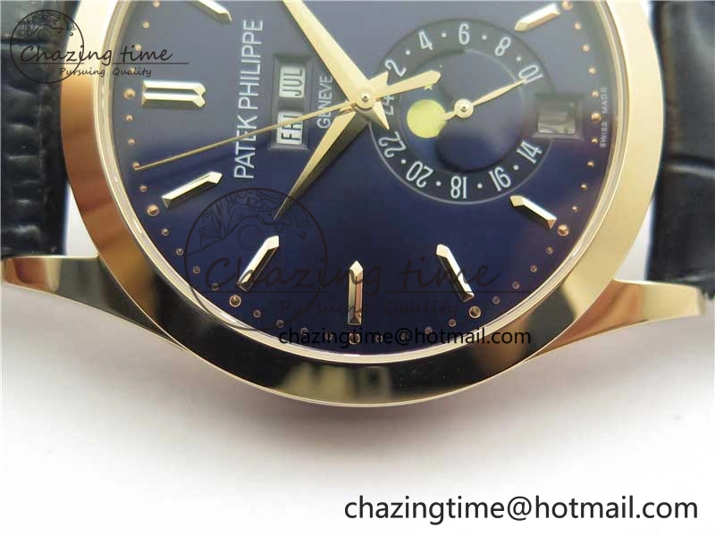 Unique Annual Calendar Complications 5396 RG GRF Best Edition Blue Dial on Leather Strap A 8858