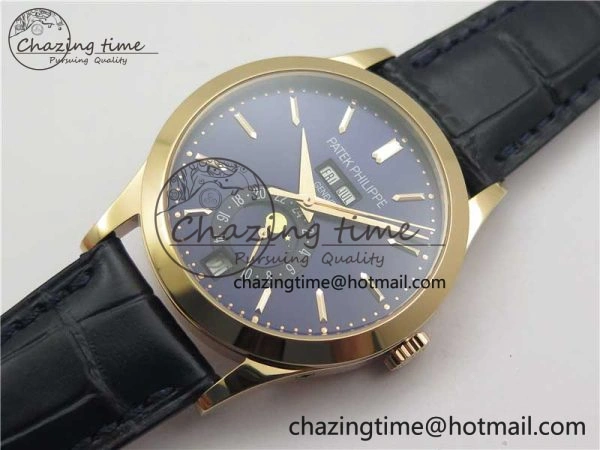 Unique Annual Calendar Complications 5396 RG GRF Best Edition Blue Dial on Leather Strap A 8858