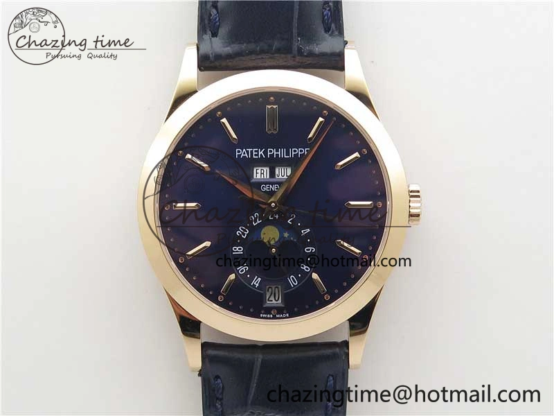 Unique Annual Calendar Complications 5396 RG GRF Best Edition Blue Dial on Leather Strap A 8858