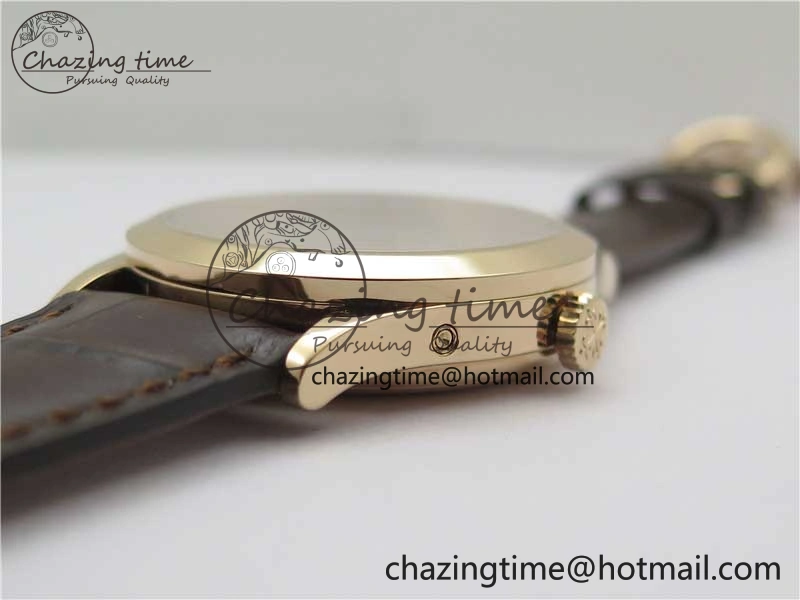 Reliable Annual Calendar Complications 5396 RG GRF Best Edition White Dial Numbers Markers on Leather Strap A 8855