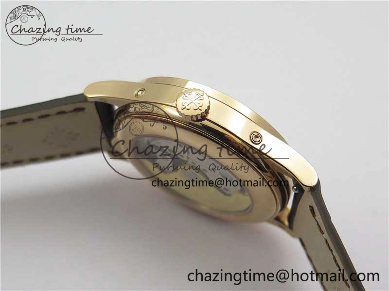 Reliable Annual Calendar Complications 5396 RG GRF Best Edition White Dial Numbers Markers on Leather Strap A 8855
