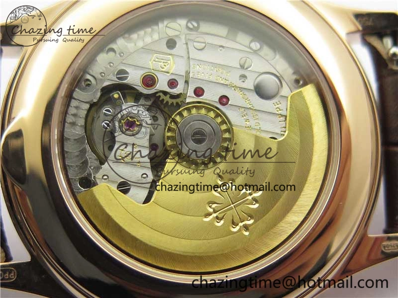 Reliable Annual Calendar Complications 5396 RG GRF Best Edition White Dial Numbers Markers on Leather Strap A 8855