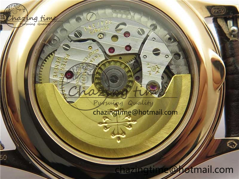 Reliable Annual Calendar Complications 5396 RG GRF Best Edition White Dial Numbers Markers on Leather Strap A 8855