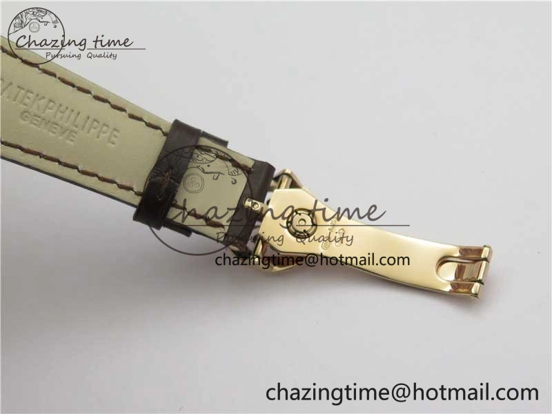 Reliable Annual Calendar Complications 5396 RG GRF Best Edition White Dial Numbers Markers on Leather Strap A 8855