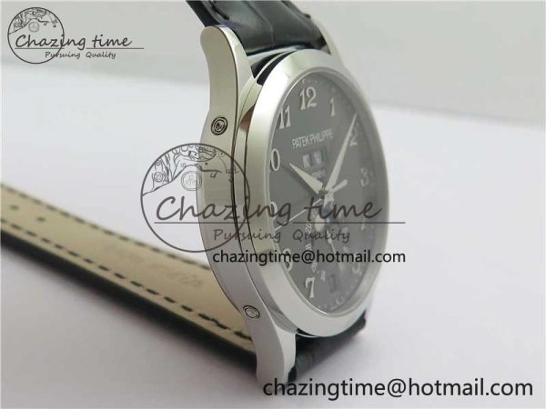 EasyCare Annual Calendar Complications 5396 SS GRF Best Edition Gray Dial on Leather Strap A 8859