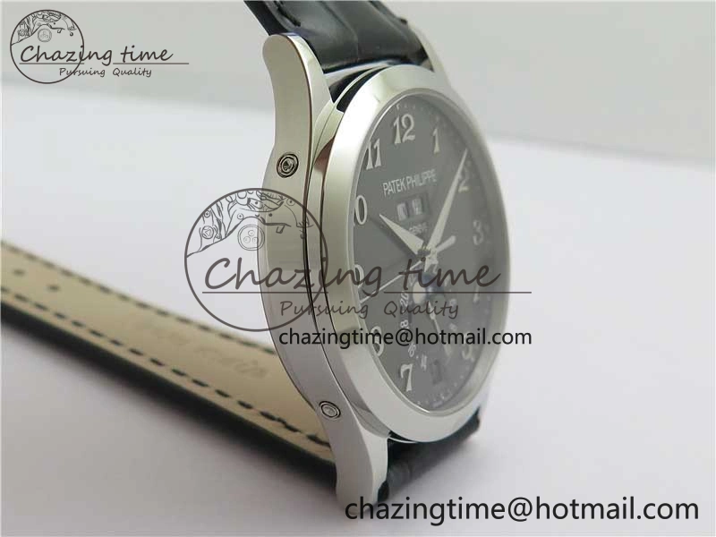 EasyCare Annual Calendar Complications 5396 SS GRF Best Edition Gray Dial on Leather Strap A 8859
