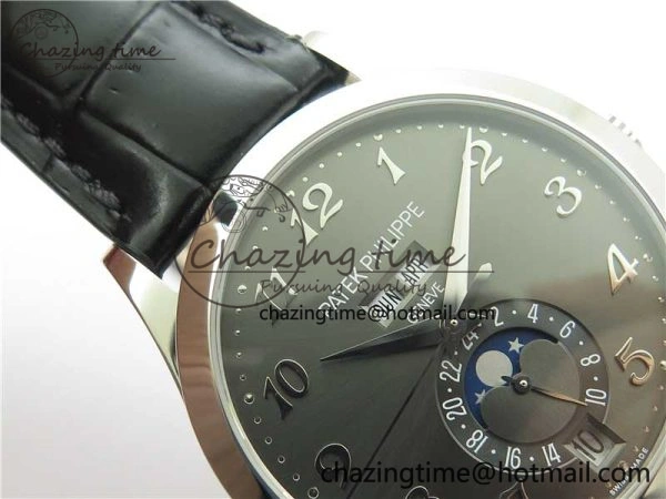 EasyCare Annual Calendar Complications 5396 SS GRF Best Edition Gray Dial on Leather Strap A 8859