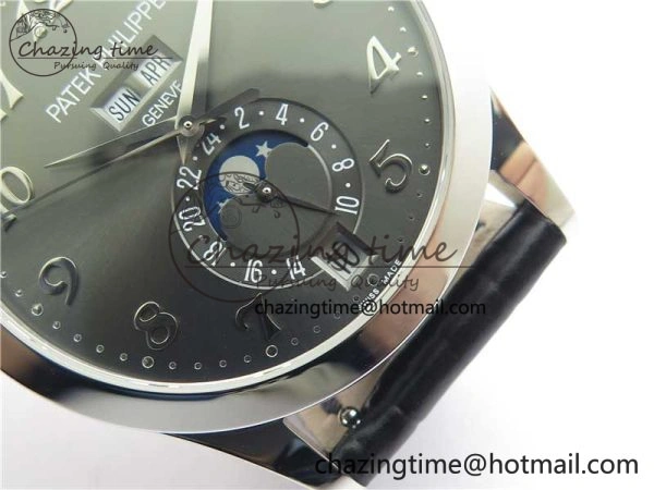 EasyCare Annual Calendar Complications 5396 SS GRF Best Edition Gray Dial on Leather Strap A 8859