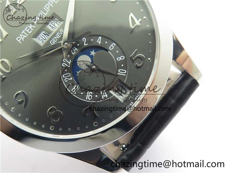EasyCare Annual Calendar Complications 5396 SS GRF Best Edition Gray Dial on Leather Strap A 8859