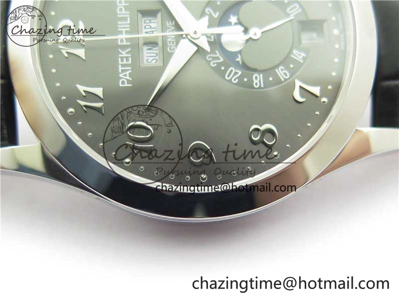 EasyCare Annual Calendar Complications 5396 SS GRF Best Edition Gray Dial on Leather Strap A 8859