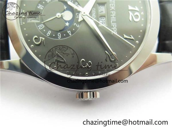 EasyCare Annual Calendar Complications 5396 SS GRF Best Edition Gray Dial on Leather Strap A 8859