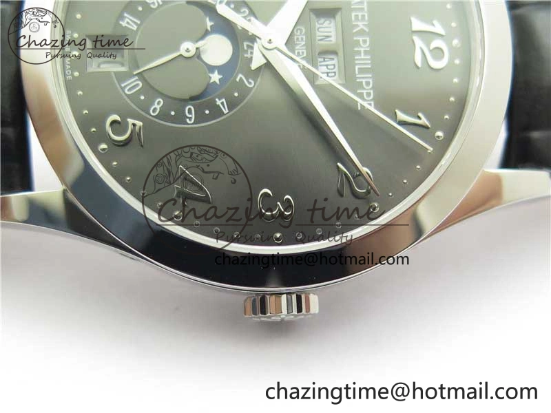 EasyCare Annual Calendar Complications 5396 SS GRF Best Edition Gray Dial on Leather Strap A 8859