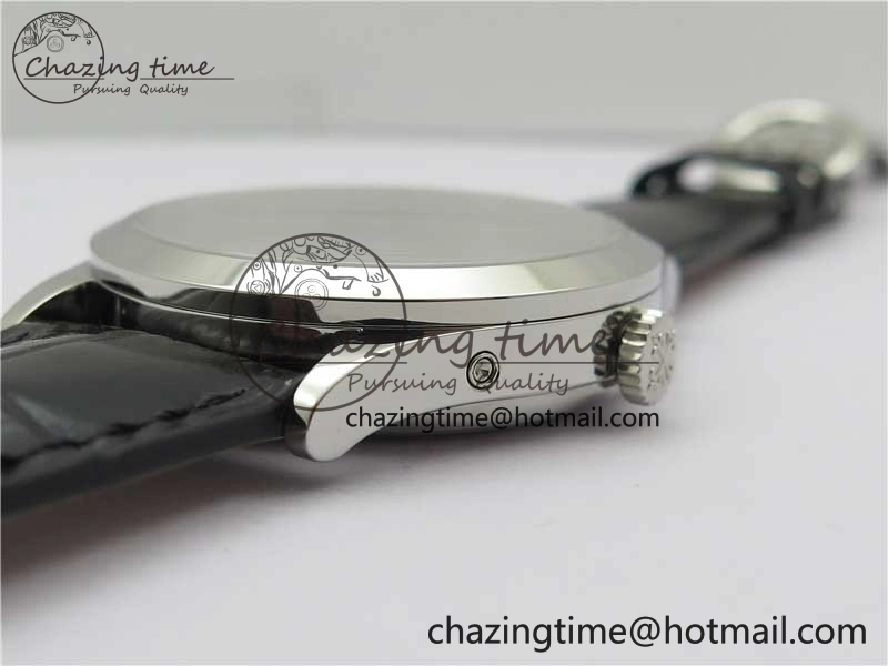 ZipUp Annual Calendar Complications 5396 SS GRF Best Edition White Dial Blue Markers on Leather Strap A 8861
