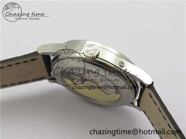 ZipUp Annual Calendar Complications 5396 SS GRF Best Edition White Dial Blue Markers on Leather Strap A 8861