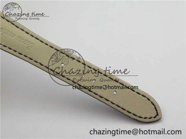 ZipUp Annual Calendar Complications 5396 SS GRF Best Edition White Dial Blue Markers on Leather Strap A 8861