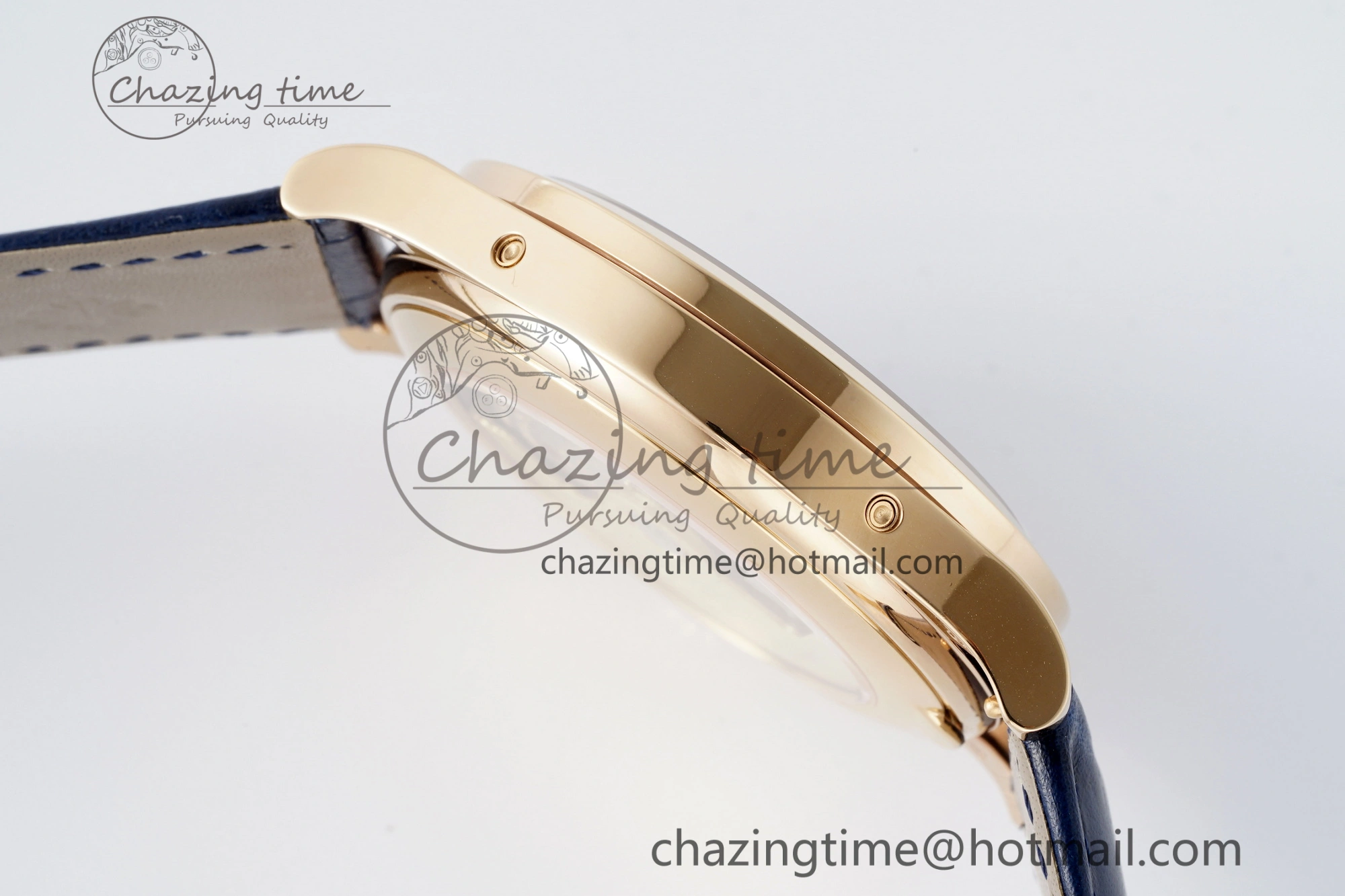 Soft Annual Calendar Moonphase 5396 RG ZF 1:1 Best Edition Blue Crystal Dial on Blue Leather Strap A 8820