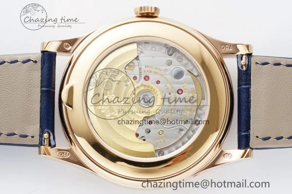 Soft Annual Calendar Moonphase 5396 RG ZF 1:1 Best Edition Blue Crystal Dial on Blue Leather Strap A 8820