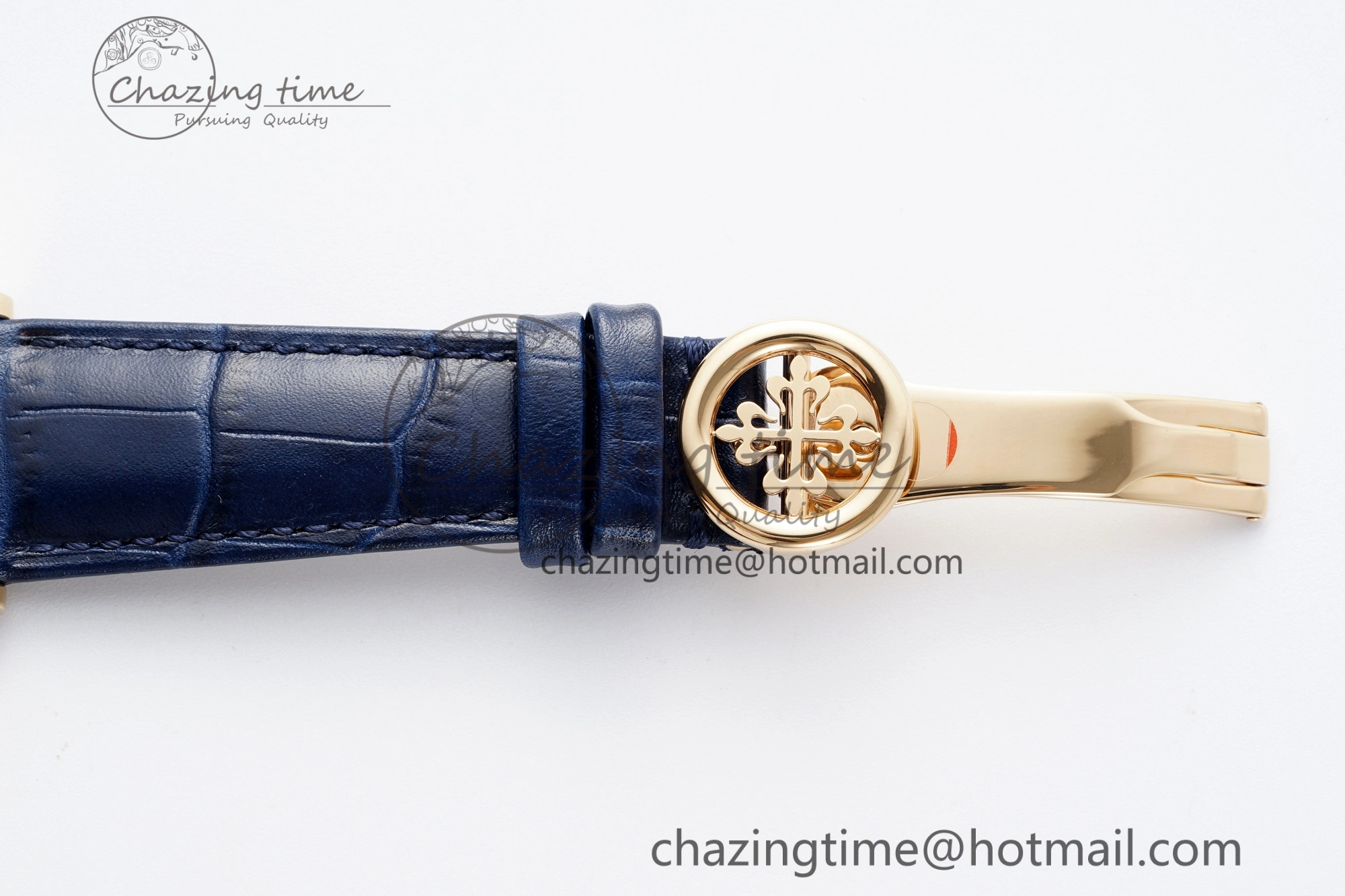 Soft Annual Calendar Moonphase 5396 RG ZF 1:1 Best Edition Blue Crystal Dial on Blue Leather Strap A 8820