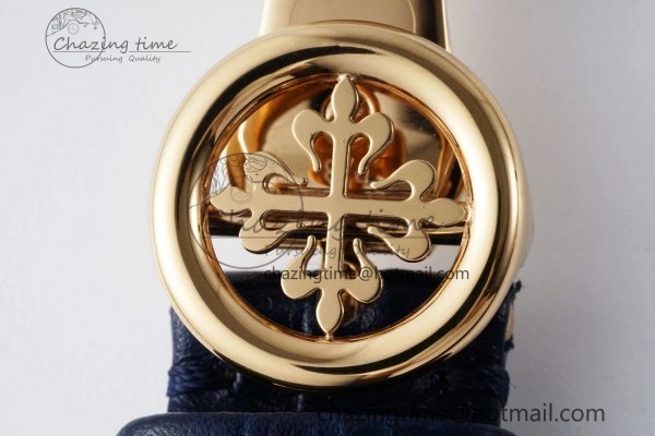 Soft Annual Calendar Moonphase 5396 RG ZF 1:1 Best Edition Blue Crystal Dial on Blue Leather Strap A 8820