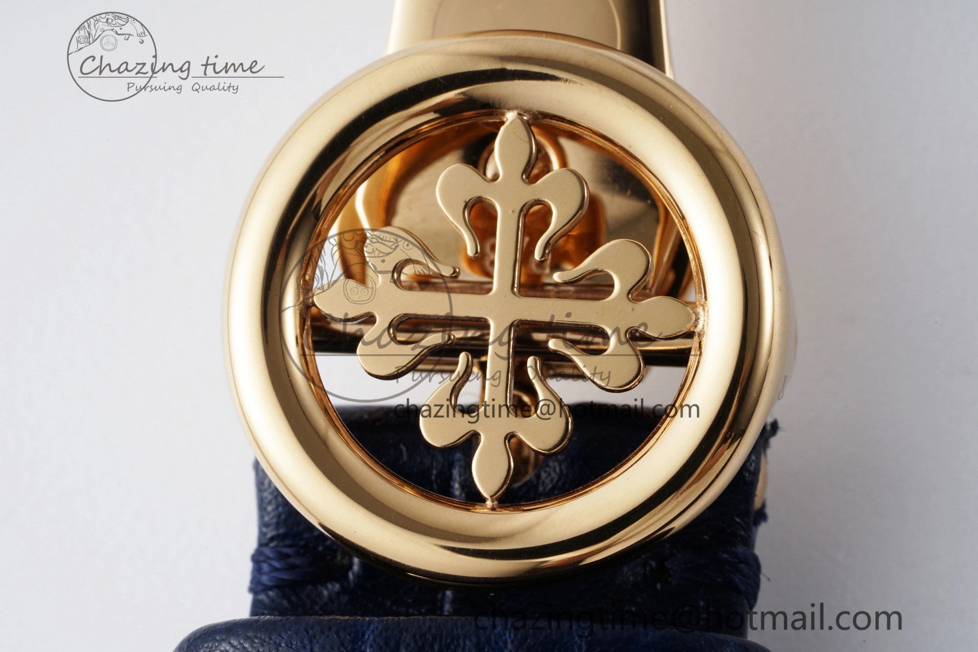 Soft Annual Calendar Moonphase 5396 RG ZF 1:1 Best Edition Blue Crystal Dial on Blue Leather Strap A 8820