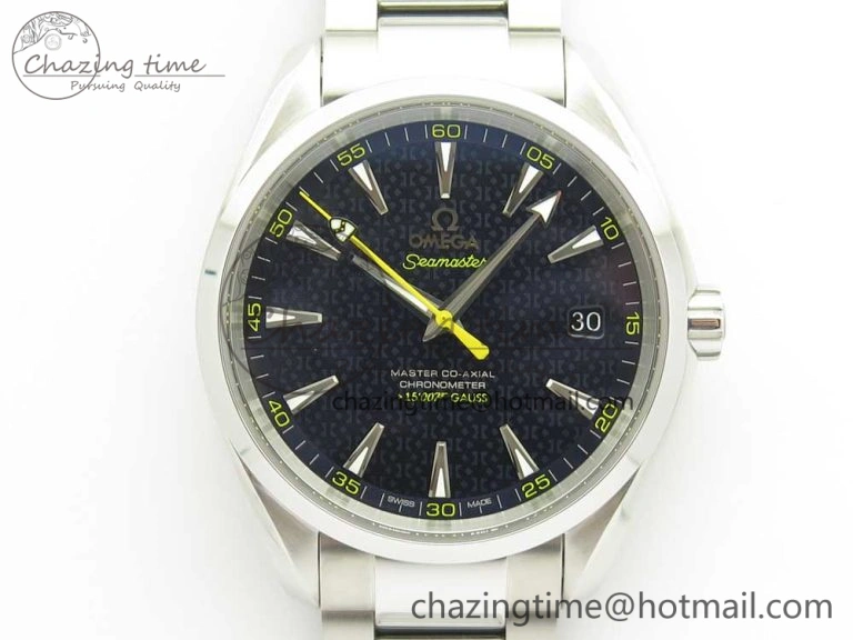 Sophisticated Aqua Terra 15007 Gauss “Spectre” VSF 1:1 Best Edition Blue Textured Dial on SS Bracelet A8507 Super Clone V2 (Free Nylon Strap) 7949