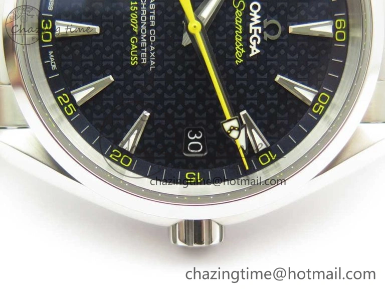 Sophisticated Aqua Terra 15007 Gauss “Spectre” VSF 1:1 Best Edition Blue Textured Dial on SS Bracelet A8507 Super Clone V2 (Free Nylon Strap) 7949