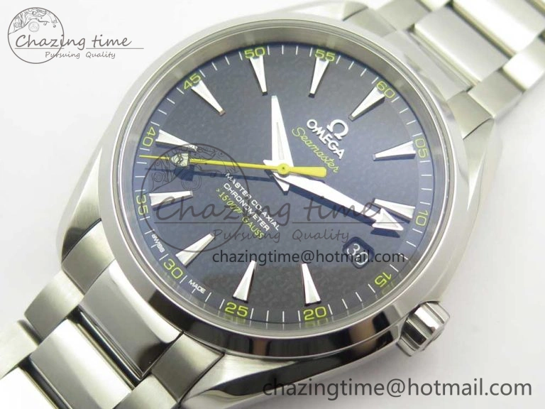 Sophisticated Aqua Terra 15007 Gauss “Spectre” VSF 1:1 Best Edition Blue Textured Dial on SS Bracelet A8507 Super Clone V2 (Free Nylon Strap) 7949