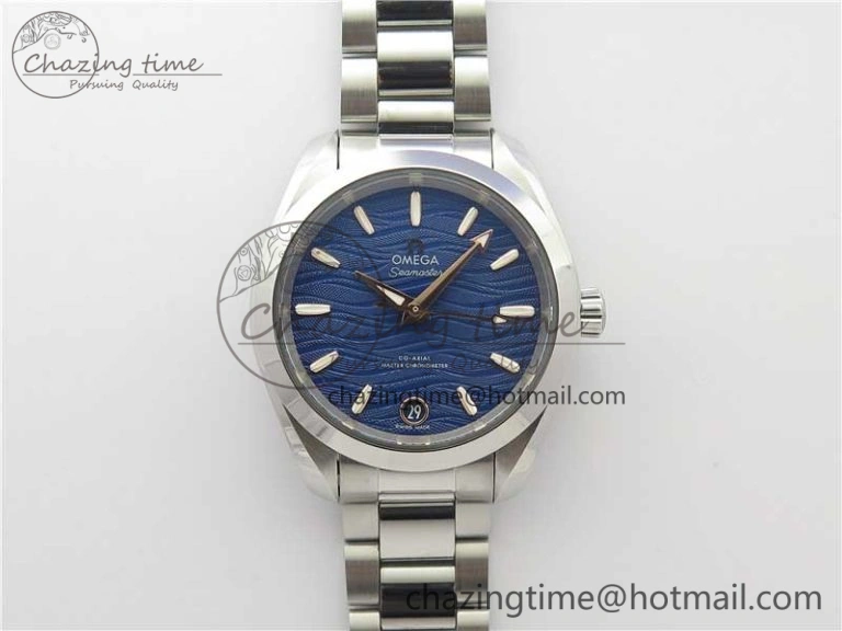 OnTrend Aqua Terra 150M 34mm Ladies SS VSF 1:1 Best Edition Blue Wave Dial on SS Bracelet A 7931