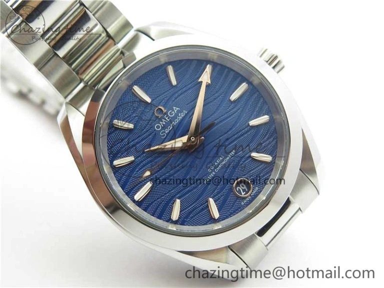 Tailored Aqua Terra 150M 34mm Ladies SS VSF 1:1 Best Edition Blue Wave Dial on SS Bracelet A 10570