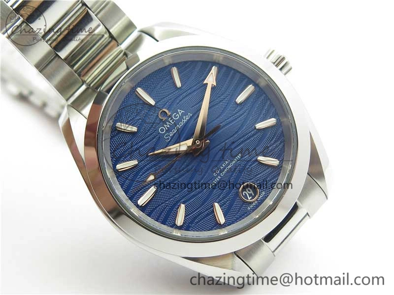 Tailored Aqua Terra 150M 34mm Ladies SS VSF 1:1 Best Edition Blue Wave Dial on SS Bracelet A 10570