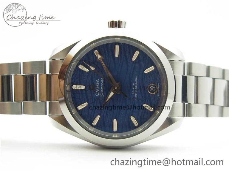 Tailored Aqua Terra 150M 34mm Ladies SS VSF 1:1 Best Edition Blue Wave Dial on SS Bracelet A 10570