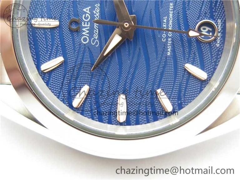 Tailored Aqua Terra 150M 34mm Ladies SS VSF 1:1 Best Edition Blue Wave Dial on SS Bracelet A 10570