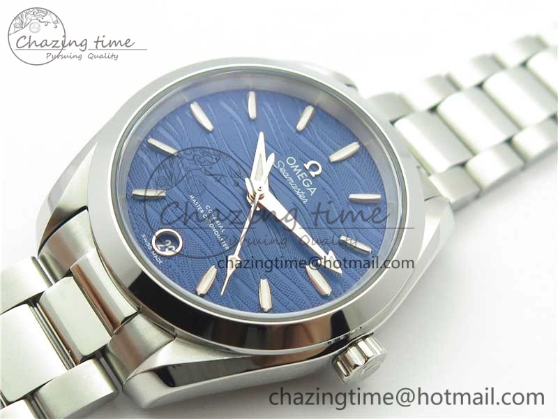 Tailored Aqua Terra 150M 34mm Ladies SS VSF 1:1 Best Edition Blue Wave Dial on SS Bracelet A 10570