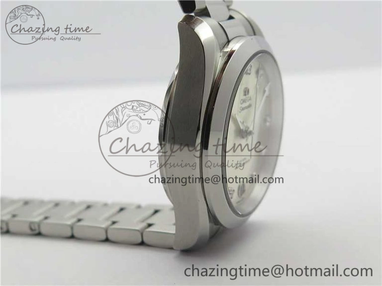 Aqua Terra 150M 34mm Ladies SS VSF 1:1 Best Edition Silver Dial Diamonds Markers on SS Bracelet A Comfortable 10568