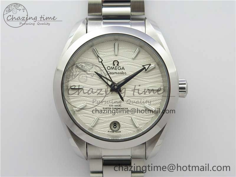 Lightweight Aqua Terra 150M 34mm Ladies SS VSF 1:1 Best Edition White Wave Dial SS Markers on SS Bracelet A 10564