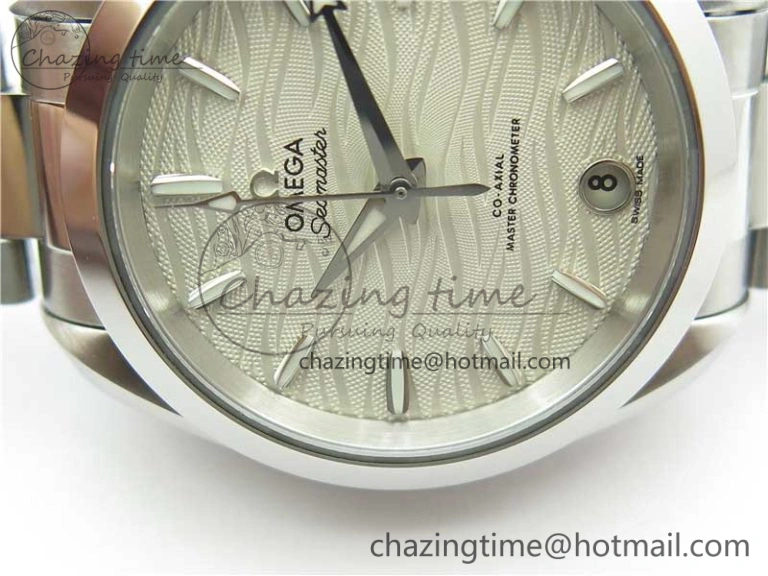 Lightweight Aqua Terra 150M 34mm Ladies SS VSF 1:1 Best Edition White Wave Dial SS Markers on SS Bracelet A 10564