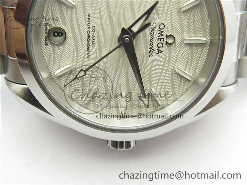 Lightweight Aqua Terra 150M 34mm Ladies SS VSF 1:1 Best Edition White Wave Dial SS Markers on SS Bracelet A 10564
