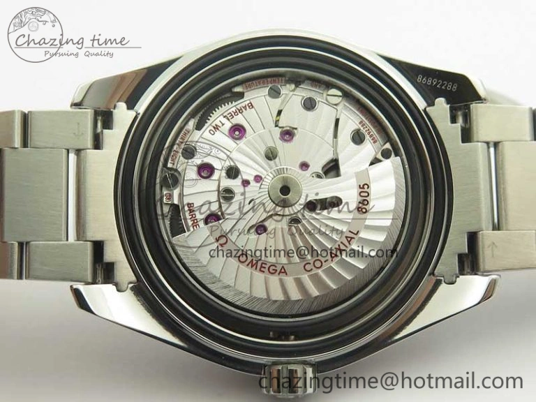 Aqua Terra 150M 43.5mm GMT SS VSF 1:1 Best Edition Black Textured Dial on SS Bracelet A8605 Super Clone V WrinkleFree 7997