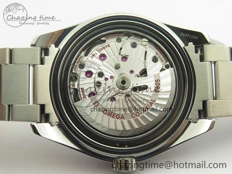 Aqua Terra 150M 43.5mm GMT SS VSF 1:1 Best Edition Black Textured Dial on SS Bracelet A8605 Super Clone V WrinkleFree 7997
