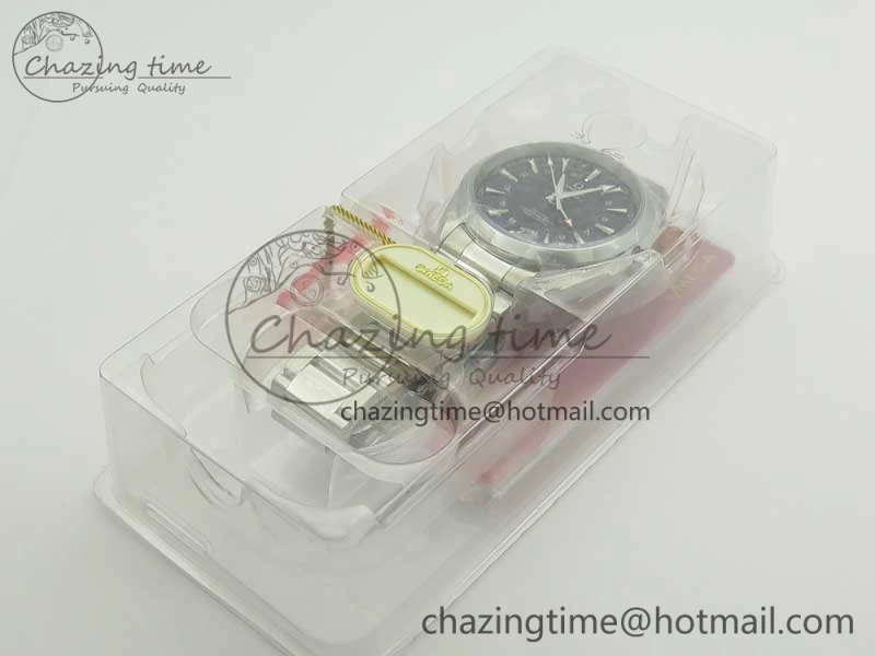 EasyCare Aqua Terra 150M 43.5mm GMT SS VSF 1:1 Best Edition Blue Textured Dial on SS Bracelet A8605 Super Clone V 7996