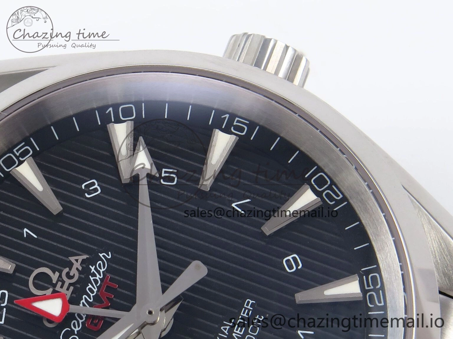 Aqua Terra 150M GMT OMF 1:1 Best Edition Black Textured Dial on SS Bracelet A Lightweight 7711